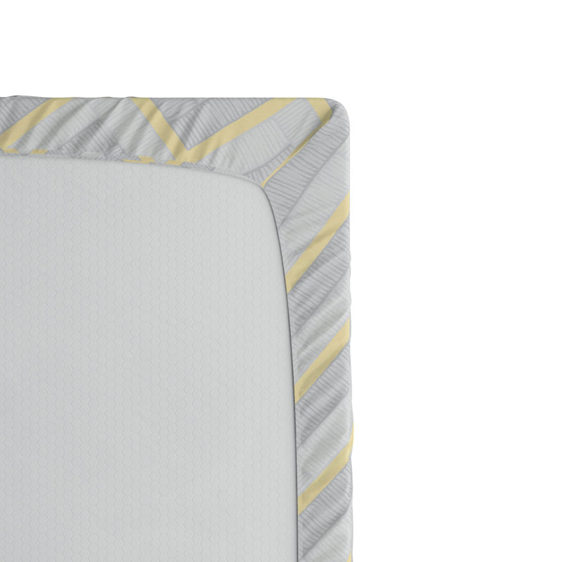 Microfiber Fitted Sheet, Queen Fitted Sheet, Gray Chevron