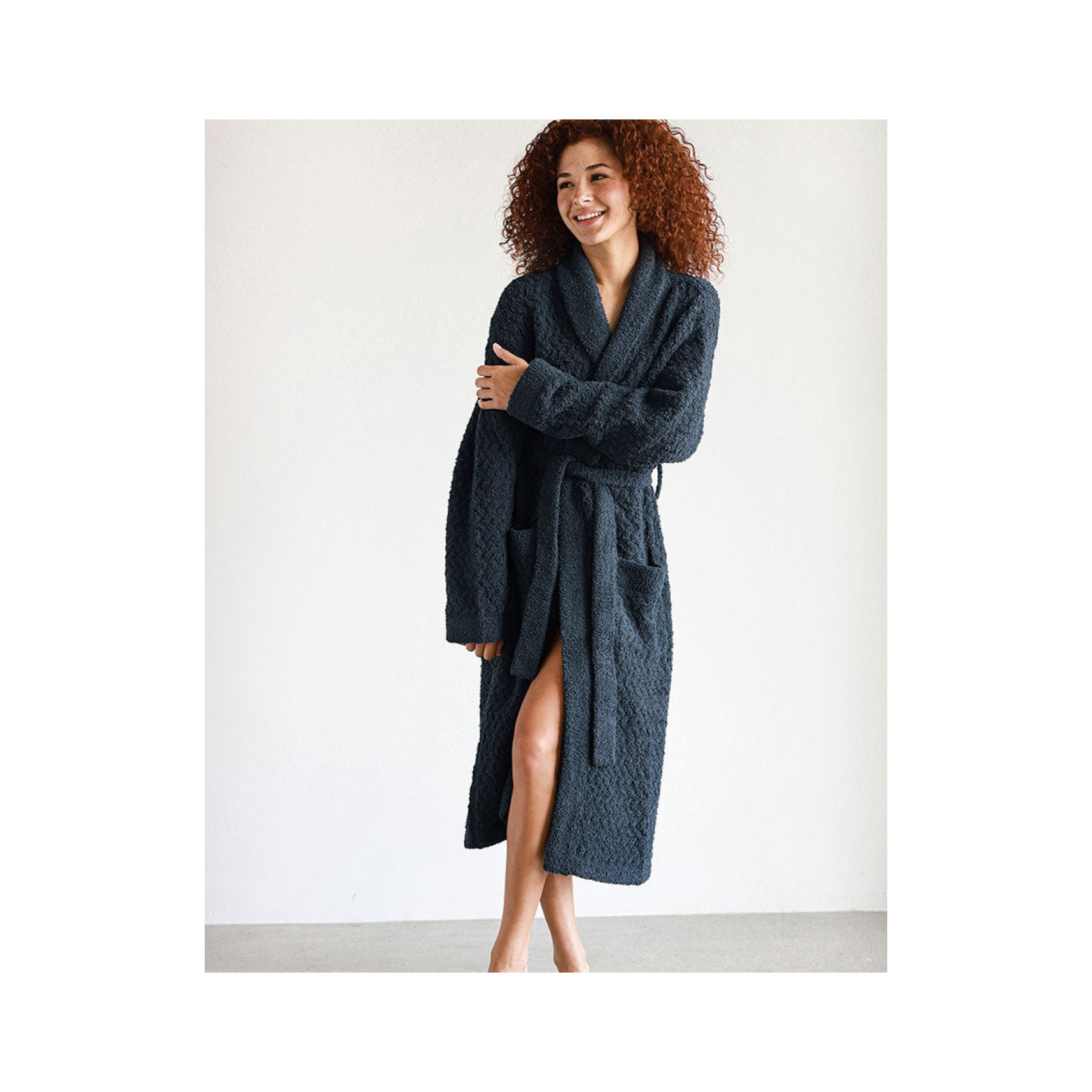 Snug Waffle Robe, XL, Midnight