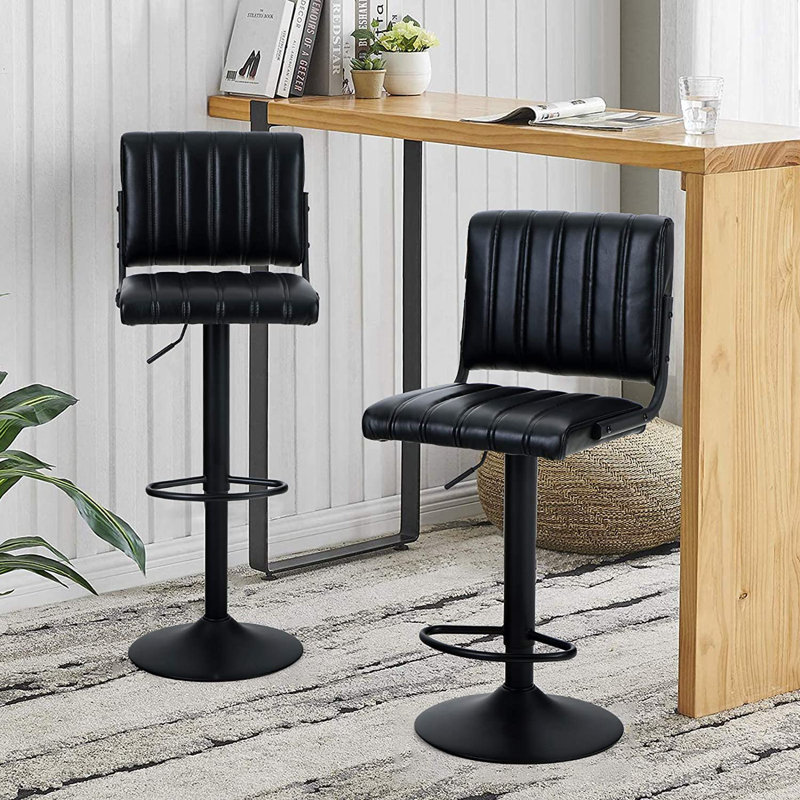 Tabouret pivotant à hauteur réglable, Noir