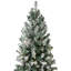 Arbre de Noël artificiel pin blanc enneigé 9 pi avec lumières DEL blanc chaud-1942302686