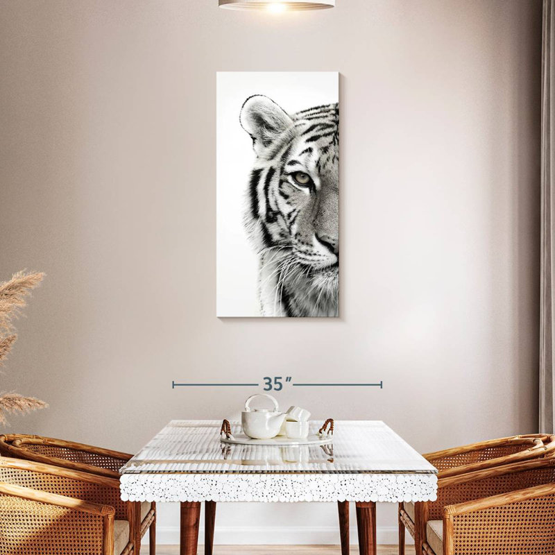 Tigre blanc, H 42 po x l 21 po