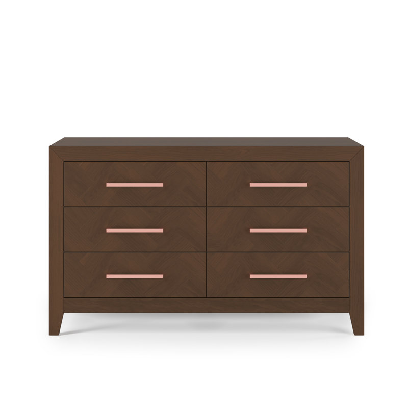 Kieran 6 Drawer Double Dresser, Toasted Chestnut