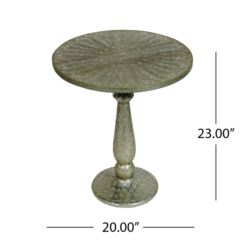 Table ajustée en bois et métal blanc