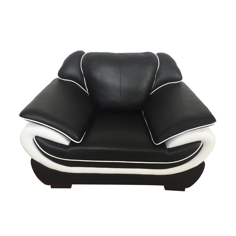 Loraine Upholstered Armchair, Black/White