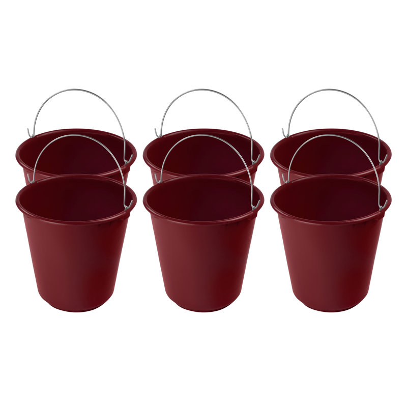 Ensemble de seaux en plastique Arlmont & Co., Rouge, 6