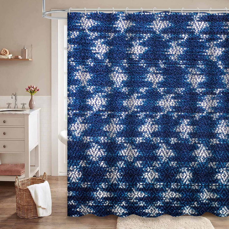 Rideau de douche Indigo, L 72 po x l 72 po