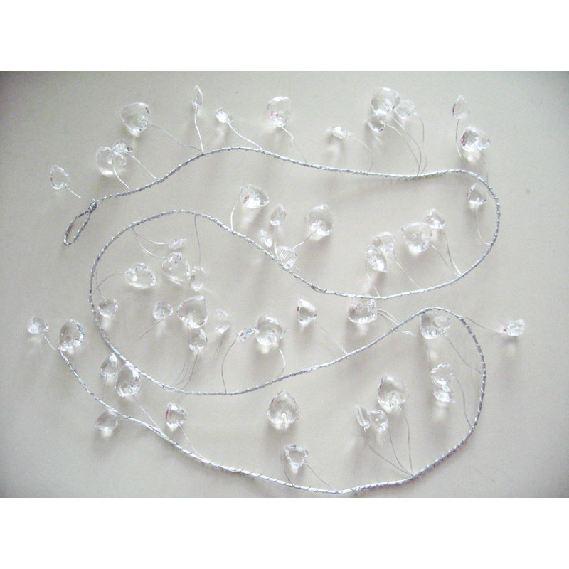 Guirlande fantaisie en cristal blanc 6 pi