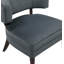 Élégant fauteuil d'appoint en velours gris foncé rembourré en tonneau de bois massif pour salon de luxe 1pc