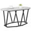 Coffee Table Engineered Wood and Metal Living Room Oval Modern Textured-740026052-740026057