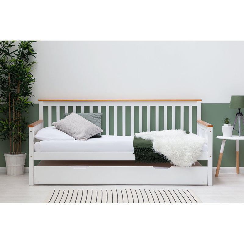 Demers Daybed, European Single (90 x 200cm), White/Oak