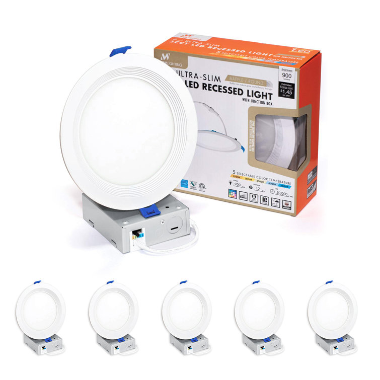 HALCO LIGHTING TECHNOLOGIES 6 in. Selectable Lumen Color Temperature  Dimmable Integrated LED Recessed Downlight Trim Wet Location CEC  120-277-Volt