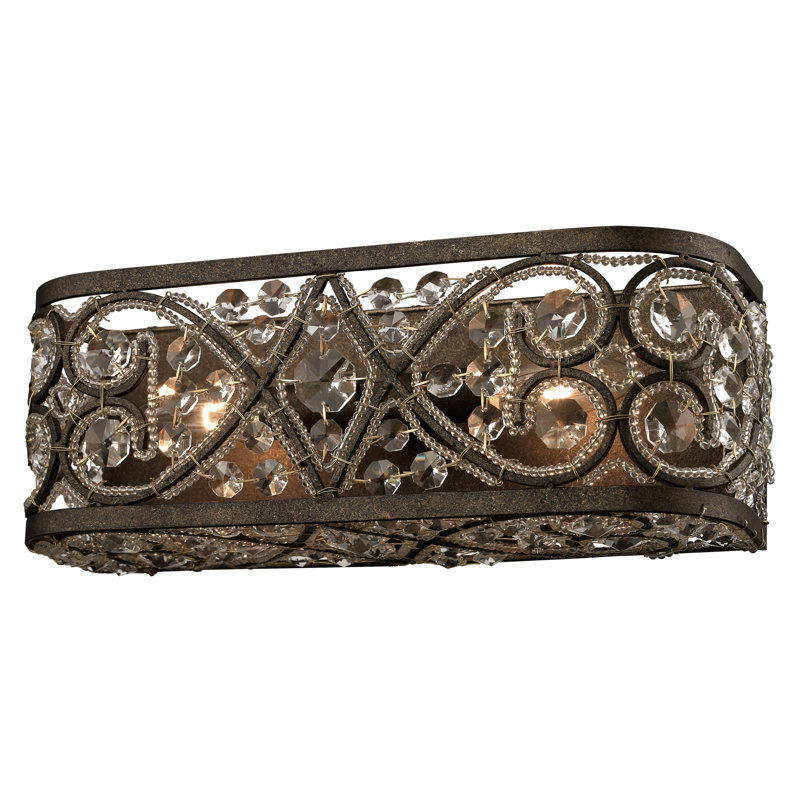 Éclairage pour meuble-lavabo à 2 lumières de 14 po de largeur Amherst - Bronze antique