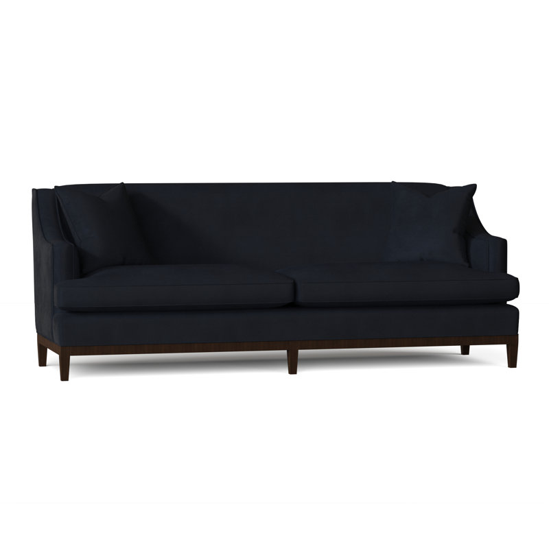 Cardiff Upholstered Sofa, 96" W, Café, Grayson Navy