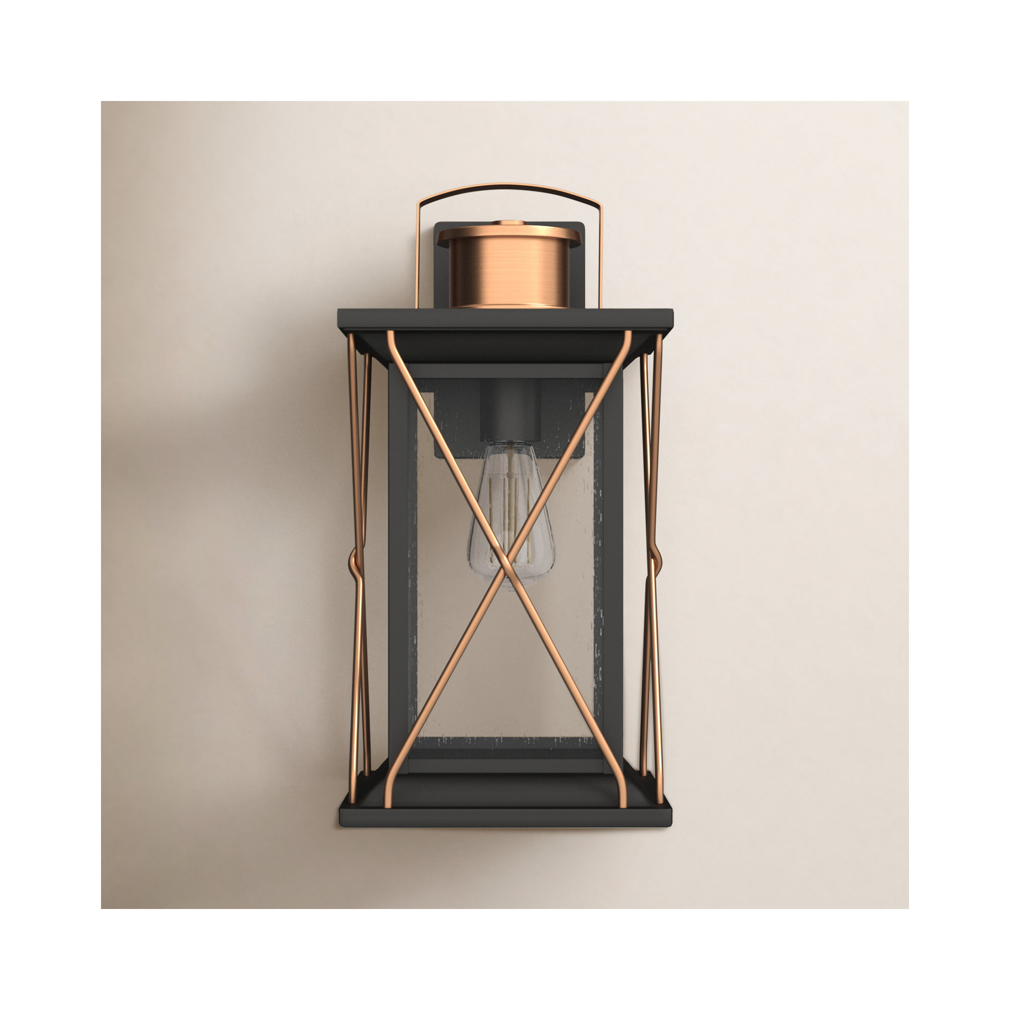 Inanna Single Light Outdoor Wall Light, Antique Bronze, 19" H x 9.12" W x 10" D