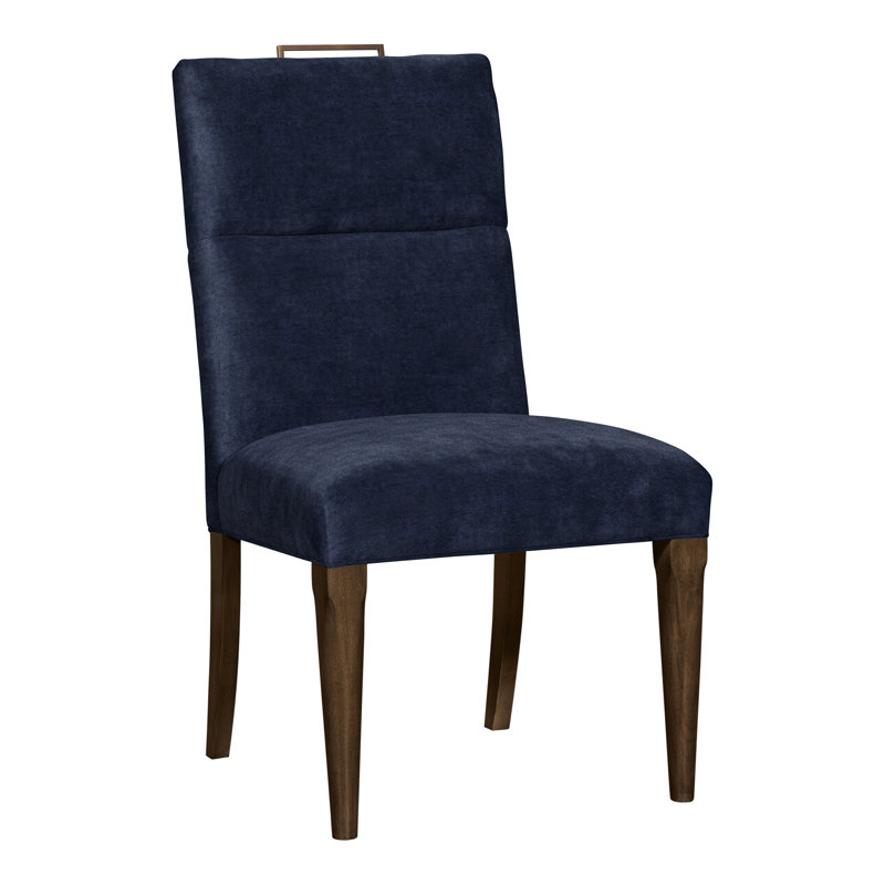 Thom Filicia Home Fabric Tight Back Side Chair, Havana, Nadia Eclipse