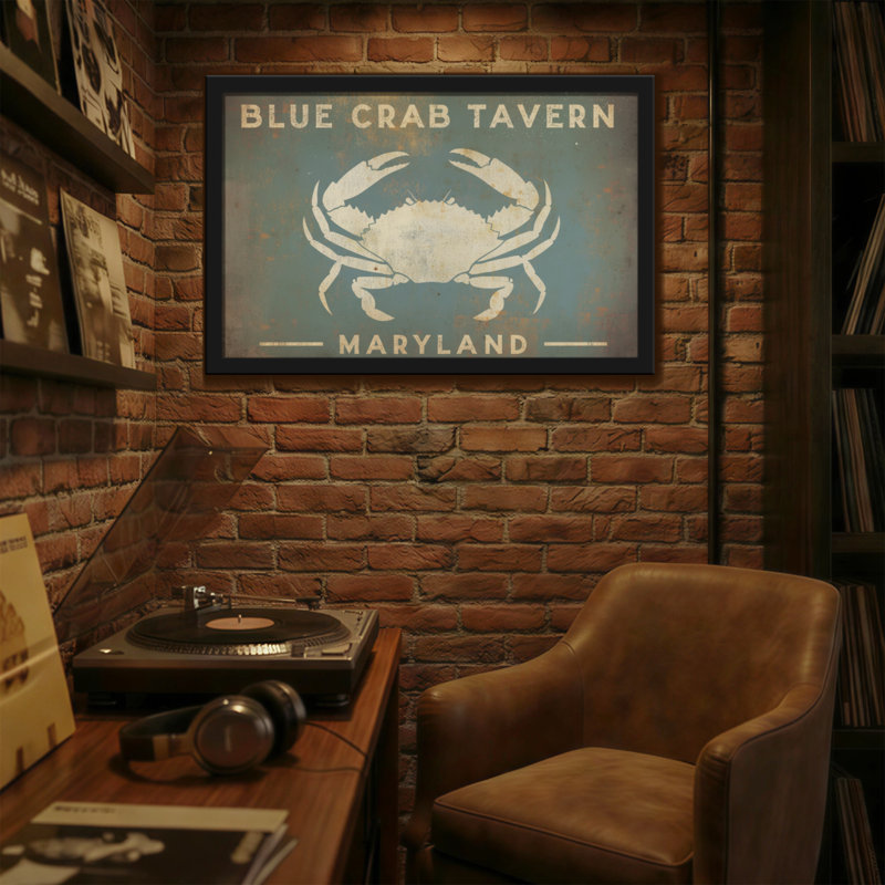Animaux, crabe bleu, taverne, Maryland, H 12 po x l 18 po
