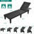Alizay 74" Long Outdoor Resin Reclining Chaise Lounge-751297799-757923975