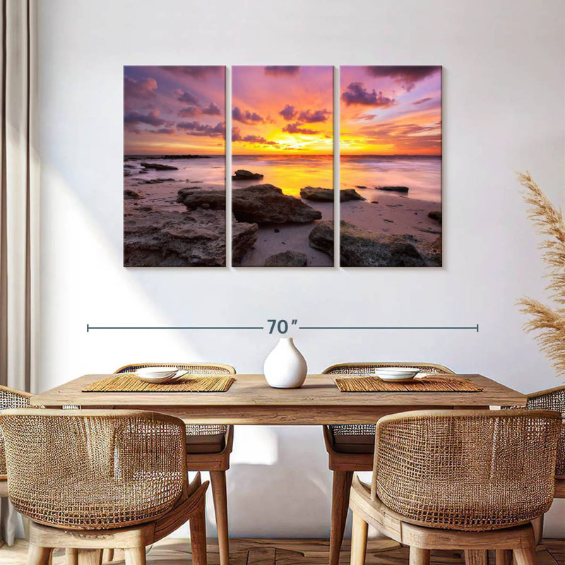 Coucher de soleil à couper le souffle, H 36 po x l 57 po