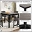 Ensemble de table 5 pièces à hauteur de comptoir avec 4 chaises, meubles de salle à manger modernes et robustes en bois pour la cuisine et la salle à manger, gris clair et noir deux tons