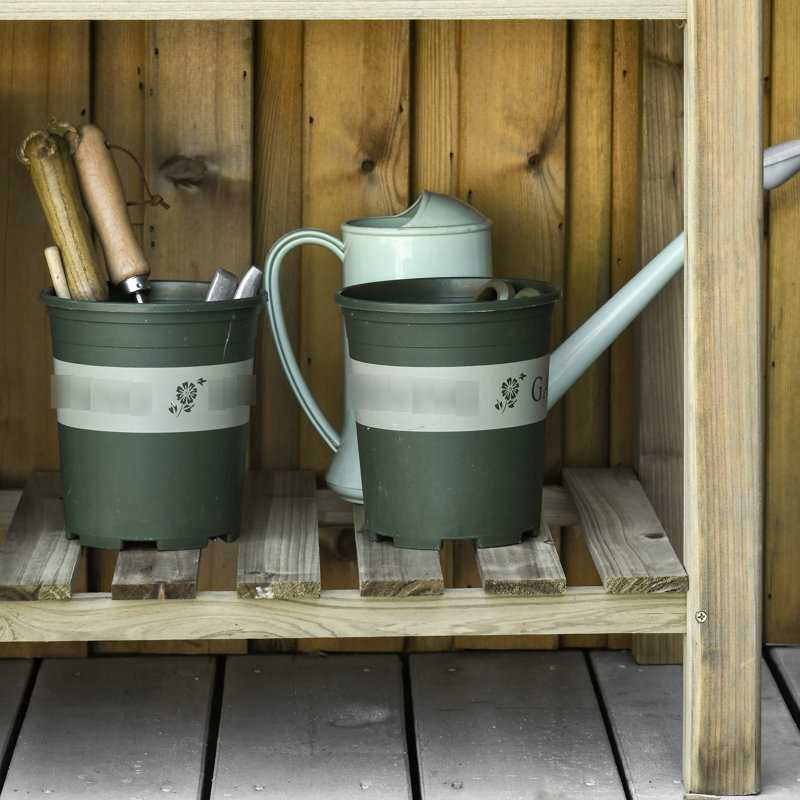Jardinière surélevée de 36 po x 20 po et 30 po avec tablette pour créer une plante colorée