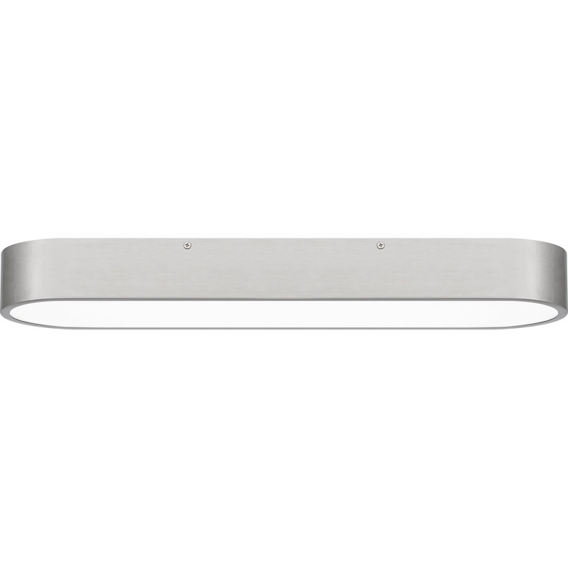 Plafonnier encastré en nickel brossé Wesley, Nickel brossé