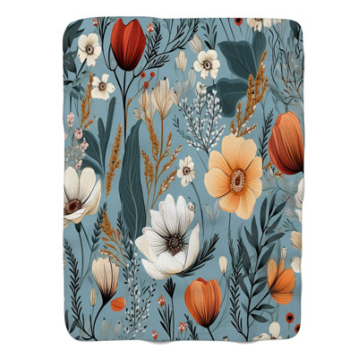 Fleurs sauvages - couverture de qualité supérieure 1 pièce