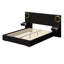 Grand lit plateforme tapissier grand avec lumières DEL circulaires-133225663-133225664