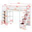 Lit mezzanine simple avec tiroirs et escaliers-2102937898