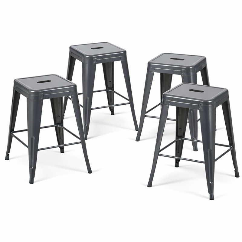 Tabouret de comptoir, Gris, 4