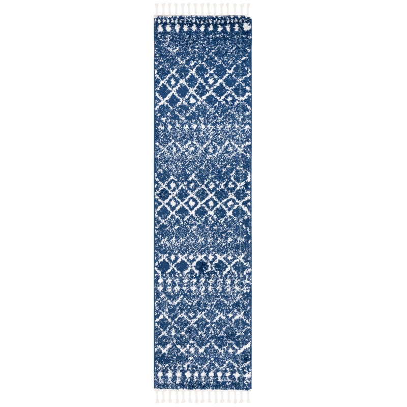 Comer Fringe Shag Performance Southwestern Rug, Runner 2'2" x 8'