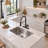 Single-Handle High-Arc Pull-Down Kitchen Faucet with Deck Plate-856708974
