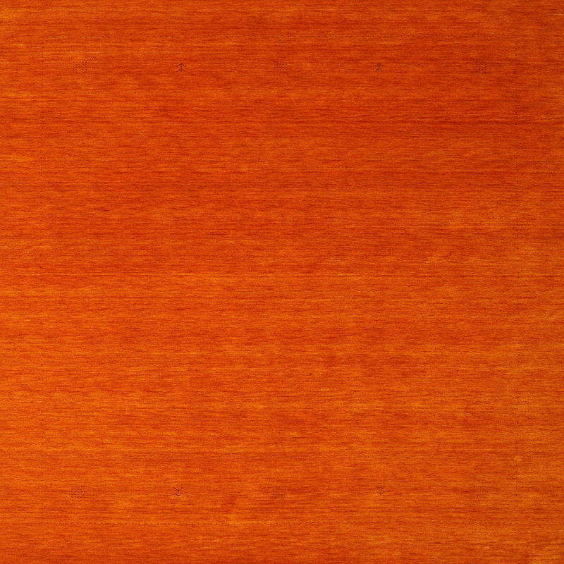 Tapis contemporain orange, Carré 7 pi x 7 pi