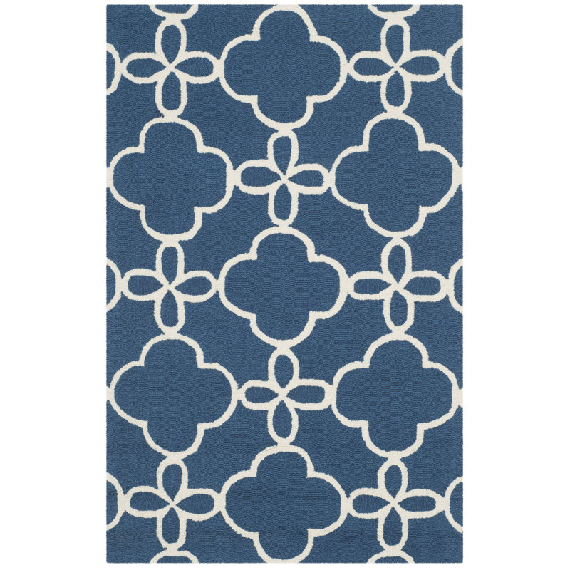 Walser Hand Hooked Performance Geometric Rug, Rectangle 3'6" x 5'6"