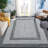 6x9 Braided Rug, Washable Area Rug for Living Room, Vintage Accent Rug, Braided Print Carpet, Low Pile Non-Shedding Kitchen Rugs with Non Slip Backing, Aesthetic Foldable Grey Rug-86706814-86706809