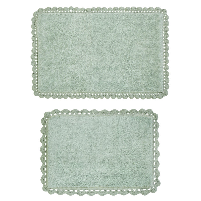 Fromma Cotton Blend Bath Rug, Mist