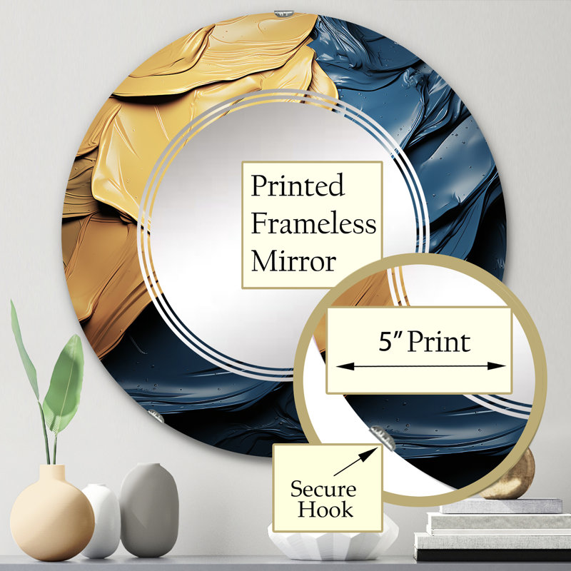 Miroir mural Zisha, 24 po x 24 po