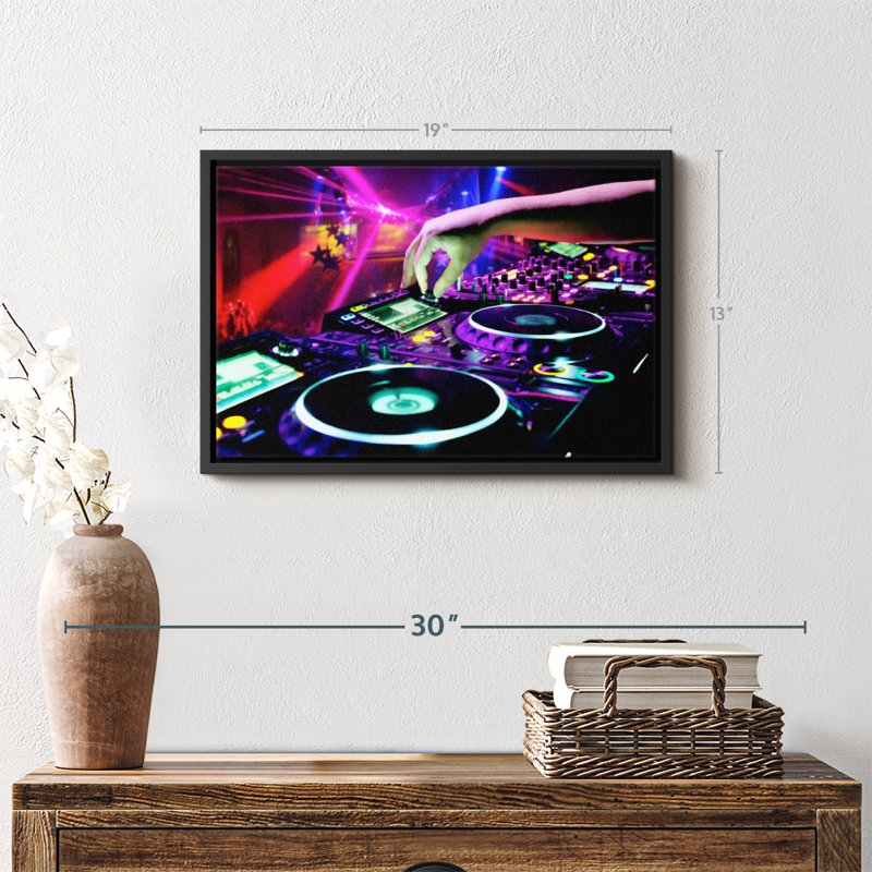 DJ Equipment Canvas Print, 13" H x 19" W