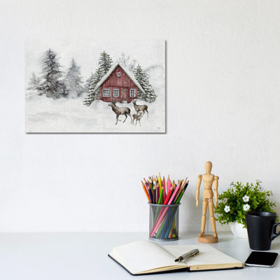 Snow-Kissed Solitude - Wall Art Print - Wrapped Canvas
