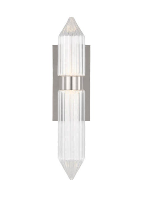 Langston Large Wall Sconce, Polished Nickel, 277 V