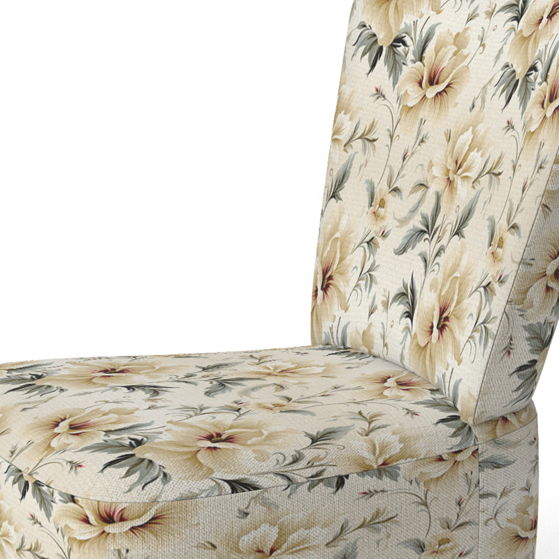 Chaise d'appoint rembourrée Cottage A, Motif victorien de simplicité minimaliste III
