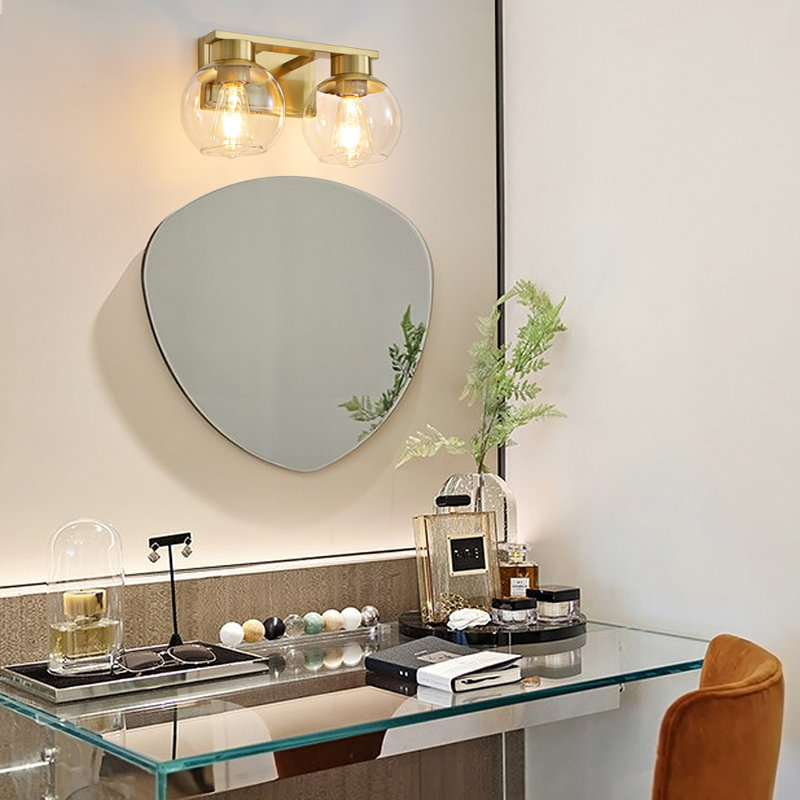Geneva Dimmable Bathroom Vanity Light Fixtures, Gold, 2