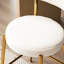 4 tabourets de comptoir de salon - Revêtement en tissu beige, base en métal, confortable pour 4 personnes, ergonomique et pratique-228603316-228603318