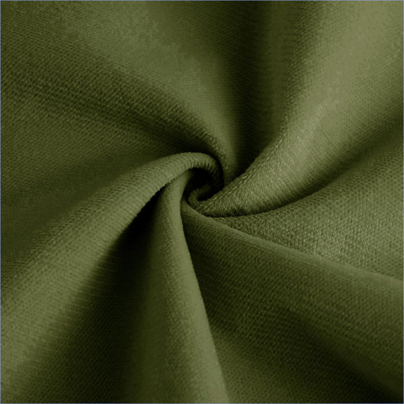Canapés-lits | Petit fauteuil moderne en L avec repose-pieds 2 places pour le salon | Vert olive | Velours