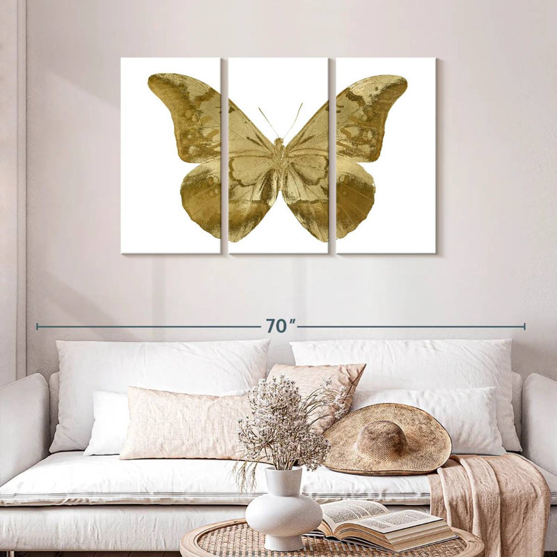 Brampt papillon doré III, H 28 po x l 45 po