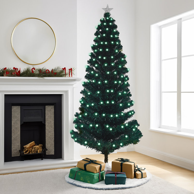 Fibre Optic Light Up LED Christmas Tree T821A, 2.95' H