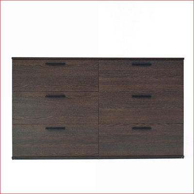 Commodes: commode à six tiroirs Morgan Farmhouse | Espresso | Bois massif