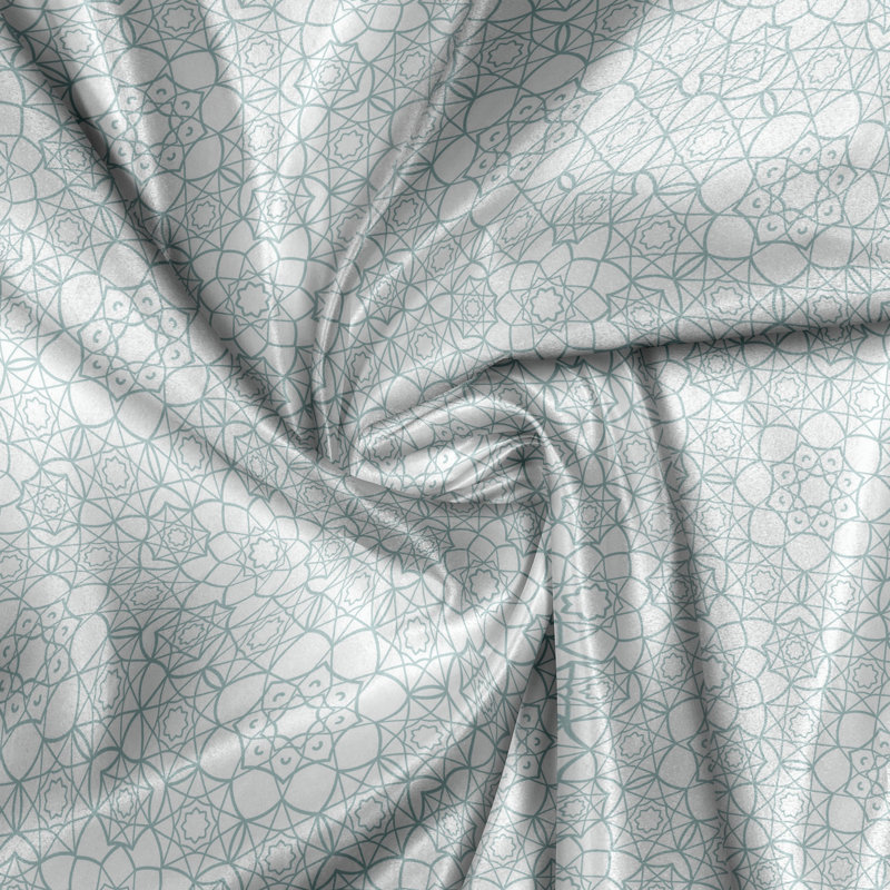 Rustic curtain, culture element, seafoam white