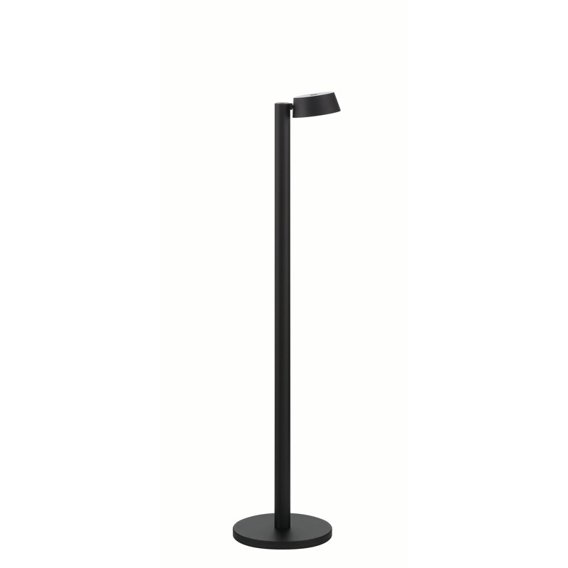 Lampe sur pied DEL de 7 po de largeur Glennetta au fini charbon