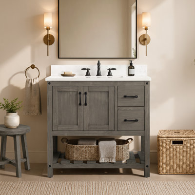 Radstock 36 " W Freestanding Standard Free Standing 1 Single Vanity Bathroom Vanity With Top