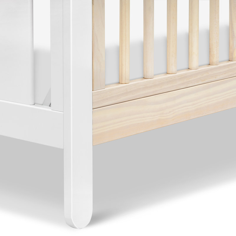 Lit de bébé convertible 4-en-1 Marisol, Blanc / Brun